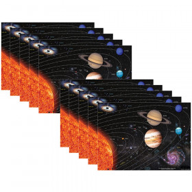 Smart Poly PosterMat Pals Space Savers, 13" x 9-1/2", Solar System, Pack of 10