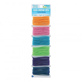 Thick Sparkle Elastic Cord, 6 Colors, 18 Yards