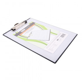 Unbreakable Quick Reference Clipboard with Dry Eraseable Transparent Protective Cover, Clear