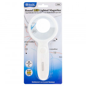 2x LED Lighted Magnifier, 3" Round