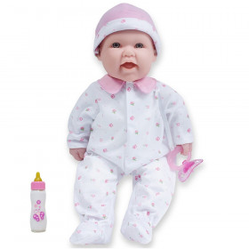 La Baby Soft 16" Baby Doll, Pink with Pacifier, Caucasian