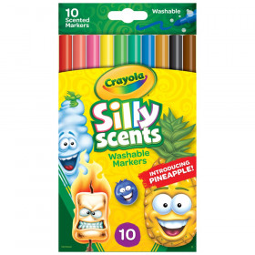 Silly Scents Washable Markers, Slim, 10 Colors
