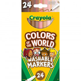 Crayola Colors of the World Markers, 24 Per Pack, 2 Packs