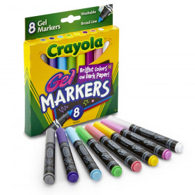 Washable Gel Markers, 8 Count