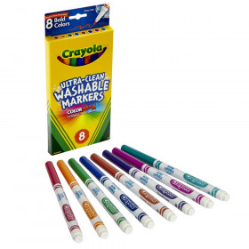 Crayola Washable Formula Markers, Fine tip, 8 Bold Colors