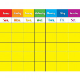 Colorful Calendar Chart
