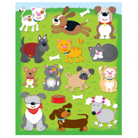 Dogs & Cats Shape Stickers, Pack of 78