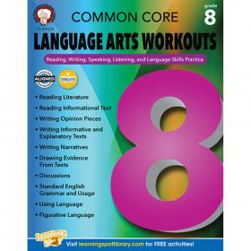 Common Core Language Arts Workouts, Grade 8