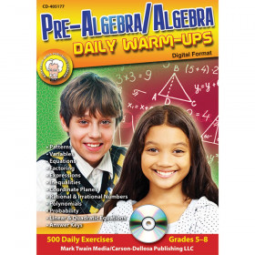 Pre-Algebra/Algebra Daily Warm-ups CD-ROM, Grades 5 - 8