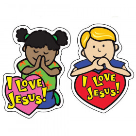 I Love Jesus Shape Stickers