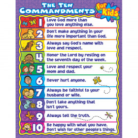 The Ten Commandments for Kids Chart