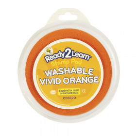 Jumbo Circular Washable Stamp Pad, Vivid Orange