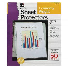 Top Loading Sheet Protectors, Clear, 50 shts