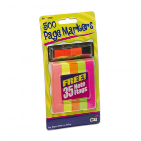 Peel Off Sticky Note Flags, 500 Page Markers & 35 Note Flags, Assorted Colors