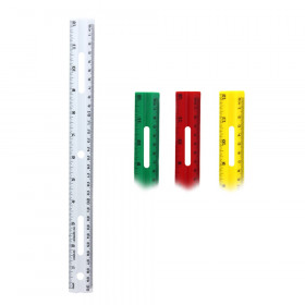 12" Plastic Ruler, Assorted Colors