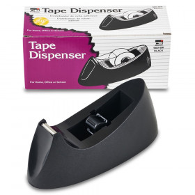 Desktop Tape Dispenser, Weighted Base, Non-Slip Base, Black