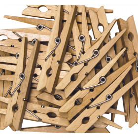 Spring Clothespins, Natural, Large, 2.75", 24 Pieces