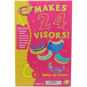 Colossal Crafts Visor Kit, Assorted Colors, 5-1/2" x 8", 1 Kit