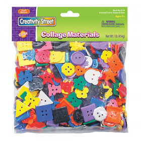 Plastic Buttons, Assorted Colors, 3/4" to 1", 1 lb.