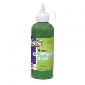 Glitter Glue, Green, 4 fl. oz., 1 Bottle