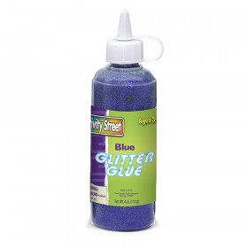 Glitter Glue, Blue, 4 fl. oz., 1 Bottle