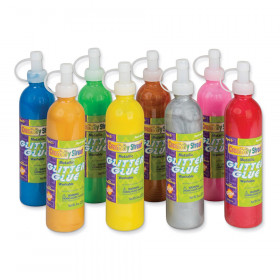 Glitter Glue, Assorted Metallic Colors, 8 fl. oz., 8 Bottles