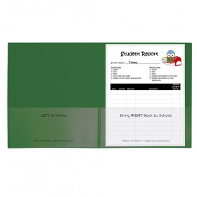 Classroom Connector School-To-Home Folders, Green, Box of 25