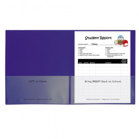 Classroom Connector School-To-Home Folders, Purple, Box of 25