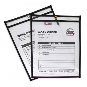 Shop Ticket Holders, Stitched, Both Sides Clear, 9" x 12", Box of 25