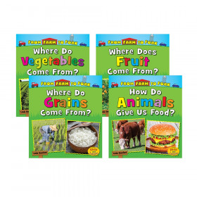 From Farm to Fork: Where Does My Food Come From? Book Set, Set of 4