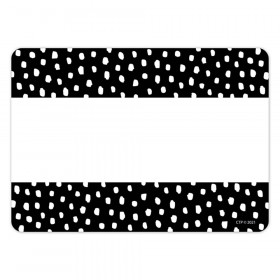 Messy Dots on Black Labels, 3-1/2" x 2-1/2", Pack of 36
