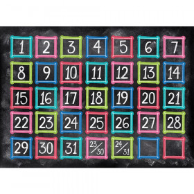 Colorful Chalk Calendar Days, Pack of 35