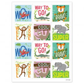 Jungle Friends Reward Stickers, Pack of 60