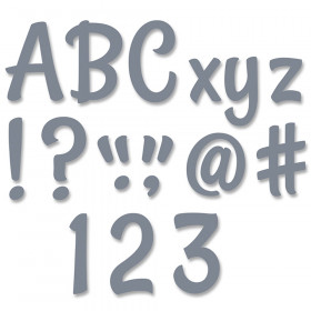 Stylish Charcoal Gray 4" Designer Letters, 235/Pack