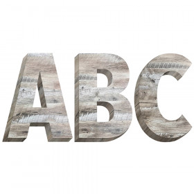 Rustic Wood 2" Uppercase Letter Stickers, 78 Pieces
