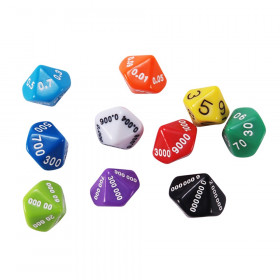 Place Value and Decimal Dice, Set of 10