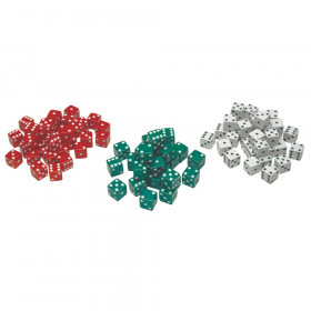 Red, Green & White Dot Dice