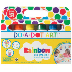 Washable Rainbow Dot Markers, 6 Colors