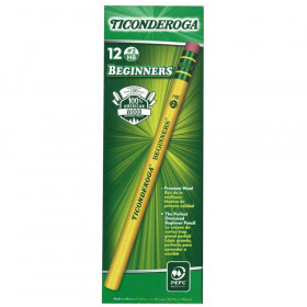 Ticonderoga Beginners Pencils with Eraser, 12/pkg