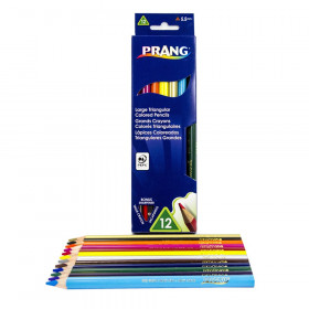 Prang Large Triangular Colored Pencils, 12 color set