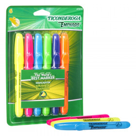 Emphasis Highlighters, Desk Style, Chisel Tip, 6 Assorted Colors