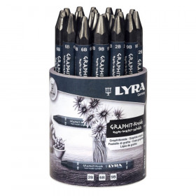 Rembrandt Non Water Soluble Graphite Crayons, Assorted Degrees, Set of 24