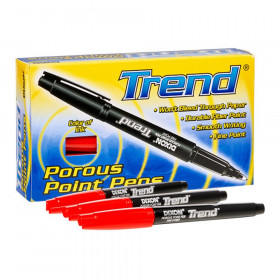 Trend Porous Point Pens, 12 Count, Red