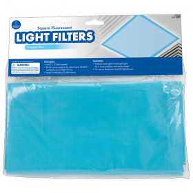 Classroom Light Filters, 2' x 2', Tranquil Blue, Set of 4