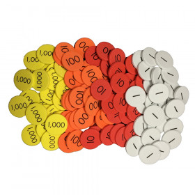 Sensational Math 4-Value Whole Numbers Place Value Discs, Pack of 1200
