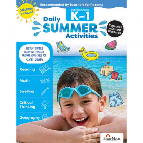 Daily Summer Activities, Moving from Kindergarten to 1st Grade