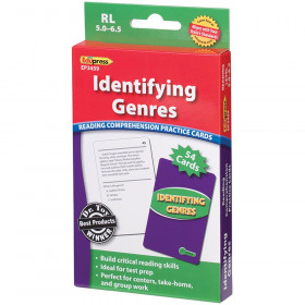 Identifying Genres Reading 5.0-6.5 Comprehension Cards Green Level
