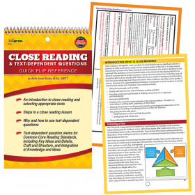 Quick Flip Guide For Close Reading And Text Dependent Questions