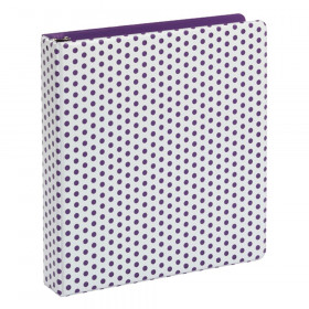 Punch Pop Binder, 1.5" Round Rings, Holds 350 Sheets, Purple
