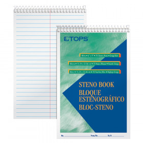 Steno Books, 6" x 9", Gregg Rule, 80 Sheets, Each